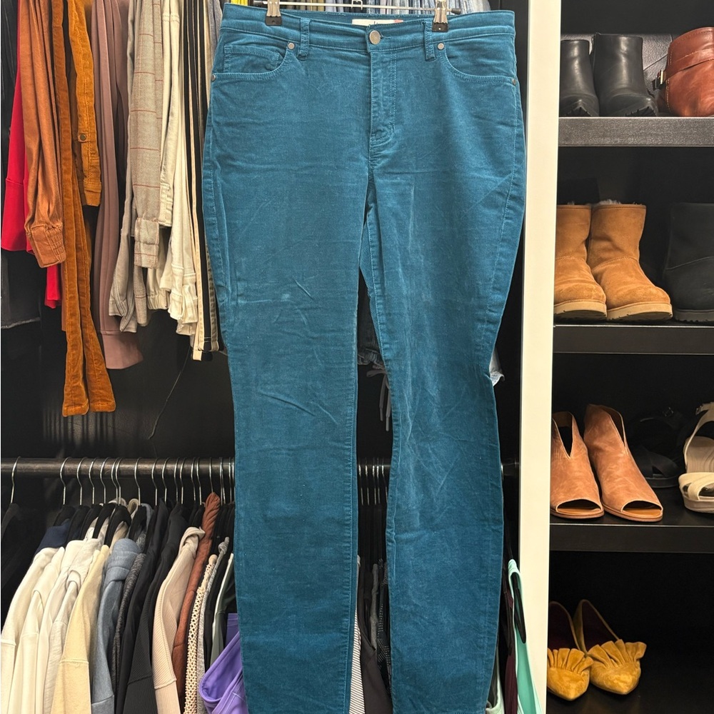 CAbi Teal Straight Leg Women's Corduroys